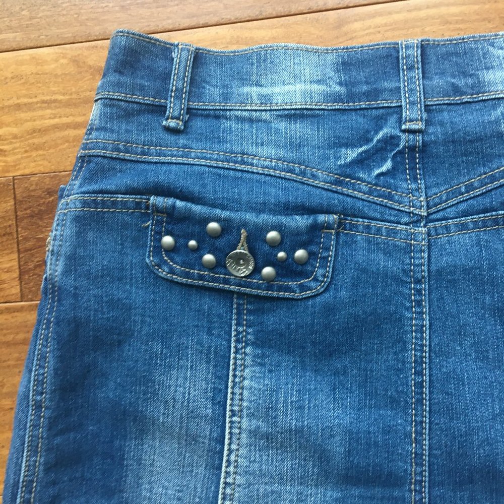 Vintage A-line denim skirt - Picture 4 of 5